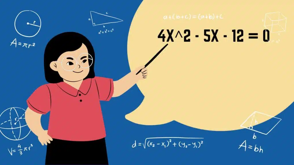 4x ^ 2 - 5x - 12 = 0